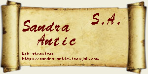 Sandra Antić vizit kartica